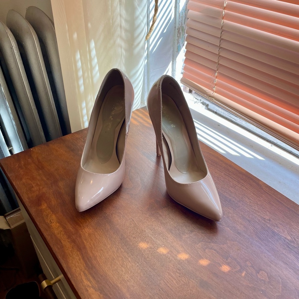 Beige Patent Women's Heels